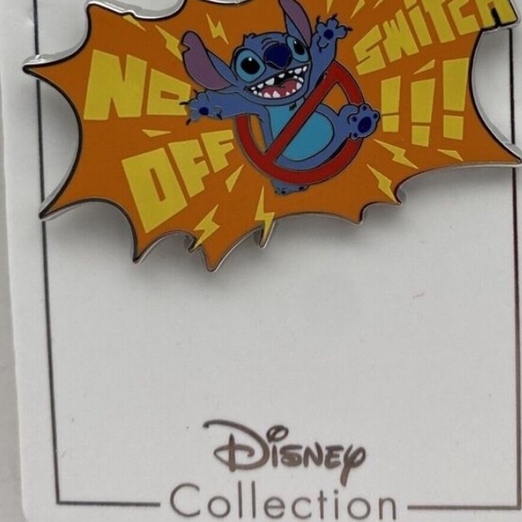💐 Disney Brand stitch NO OFF SWITCH collectible trading pin LILO AND STITCH - Picture 4 of 4